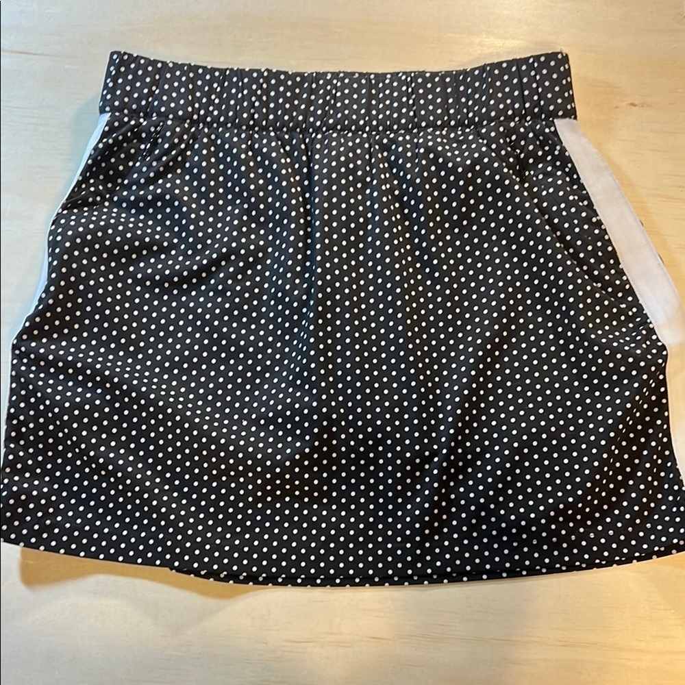 Talbots Black and White Bubble Mini Skort